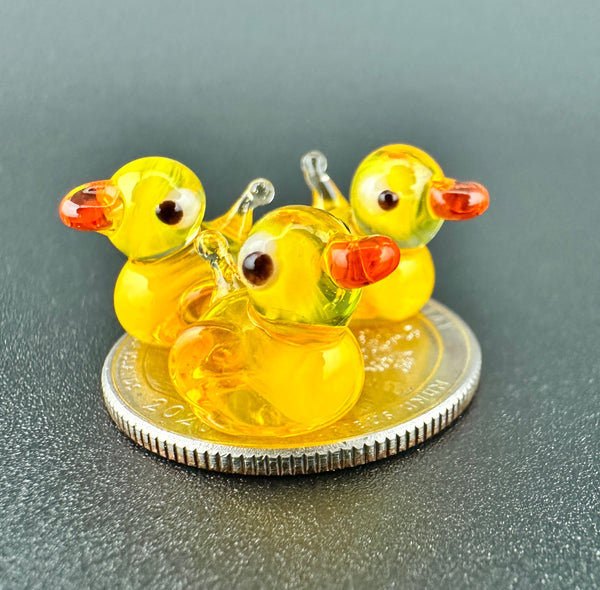 "Sunshine" Mini Glass Duckling
