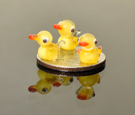"Sunshine" Mini Glass Duckling